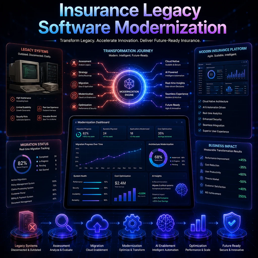 Insurance software upgrade and modernization